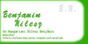 benjamin milesz business card