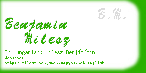 benjamin milesz business card